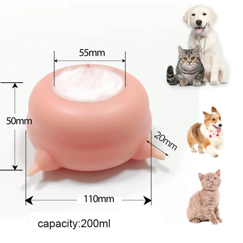 200Ml Silicone Breast Pump Pet Feeder Milk Bowl 3 Teatswater Nipple Dispenser Nursing Drink Food Dispenser Kittle Puppy Supplies
