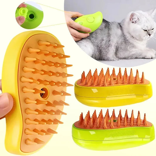 Cat Steam Brush Pet Triple Beauty Comb Dog Grooming Hair Removal Comb Electric Spray Dogs Steamy Supplies Products Home Garden
