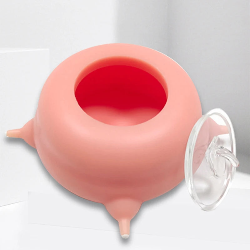 200Ml Silicone Breast Pump Pet Feeder Milk Bowl 3 Teatswater Nipple Dispenser Nursing Drink Food Dispenser Kittle Puppy Supplies